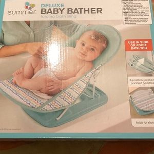 A brand new bath tub it’s blue